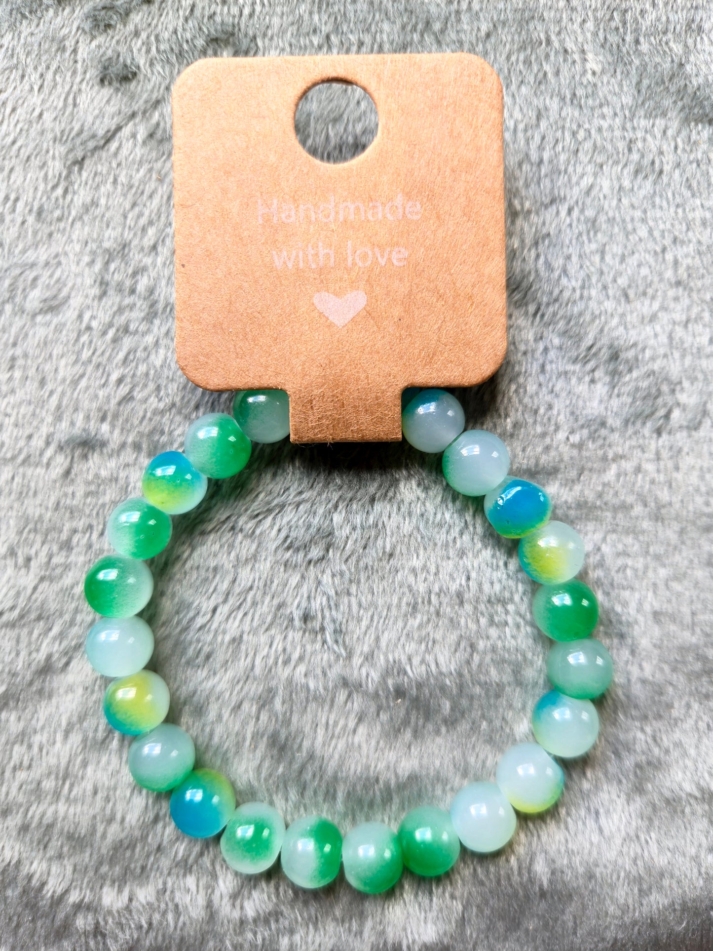 Green beaded bracelet