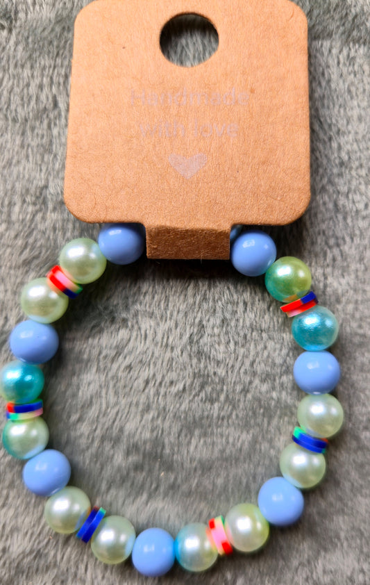 Light blue beaded bracelet