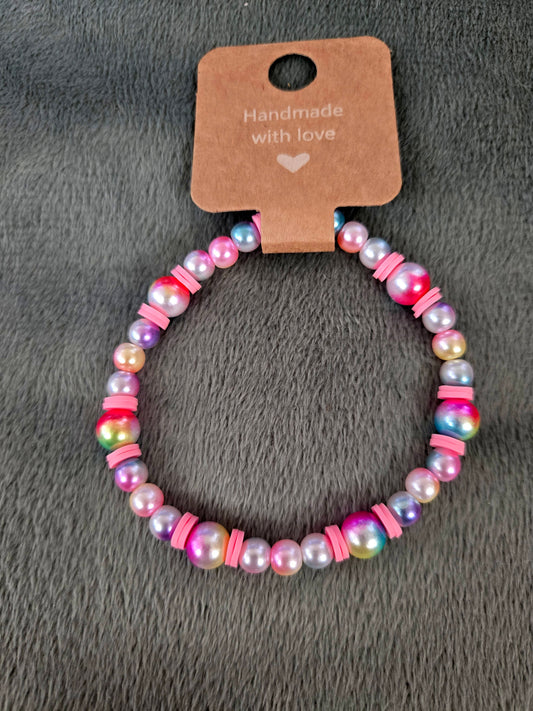Multicolored beaded bracelet